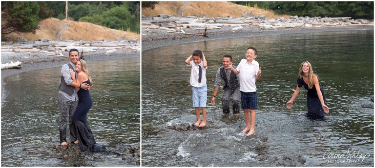 SW Washington Family Photographer-splashing in the sea water