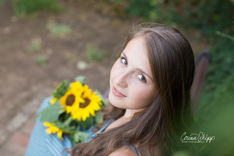 Corina Shipp Photography-Camas Senior Photographer-teen sitting in garden