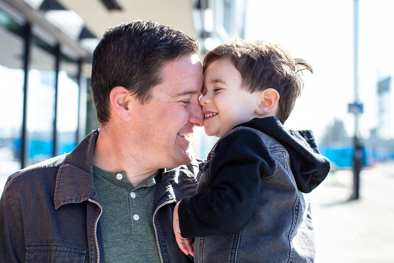 Corina Shipp Photography-Vancouver Wa Family Photographer-forehead to forehead a father and son share a sweet moment
